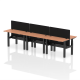 Rayleigh Back-to-Back 6 Person Slimline Height Adjustable Bench Desk